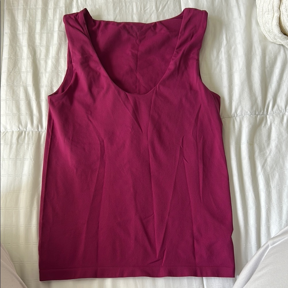 Women's butterysoft Double-lined Sleeveless Top - Magenta